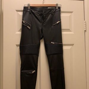 Zara leather moto leggings in XS